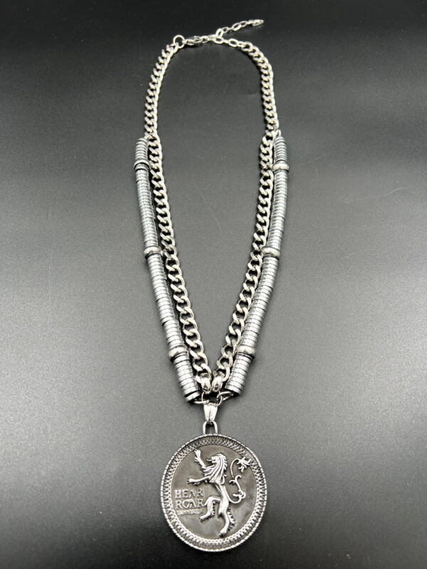 Double necklace with medallion