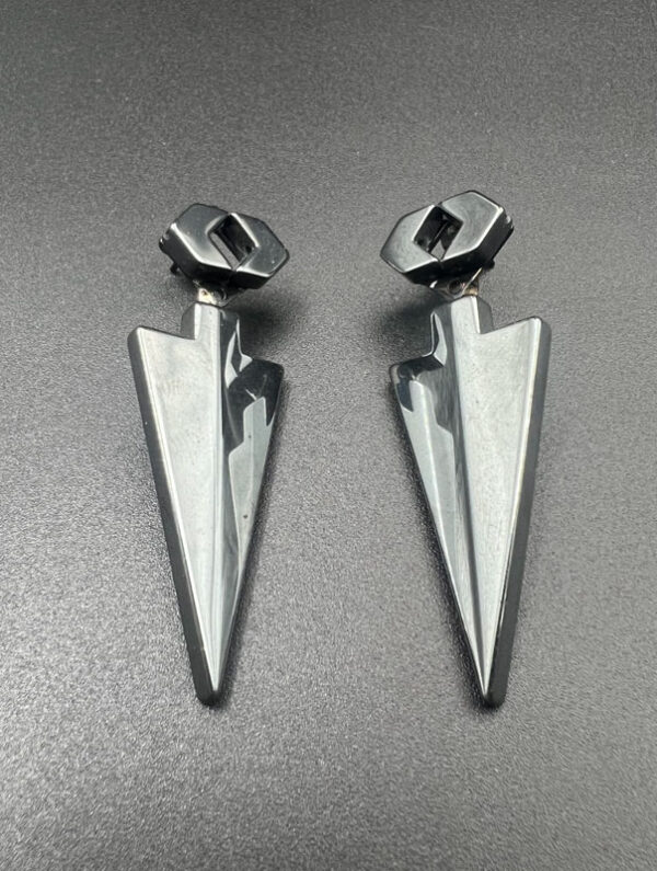 Black spike earrings